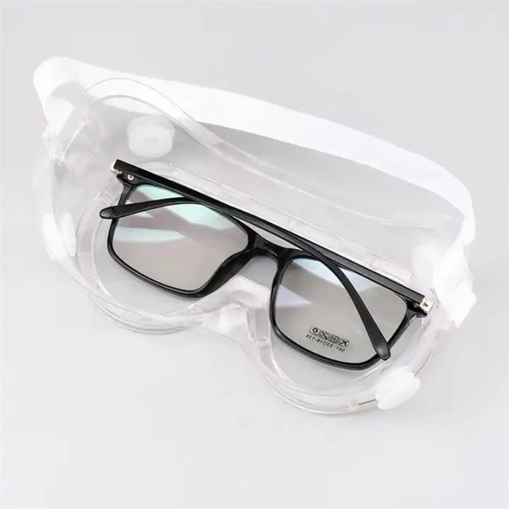 lab safety glasses over glasses