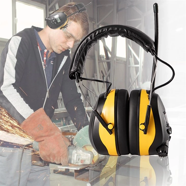 ear muffs with radio for mowing