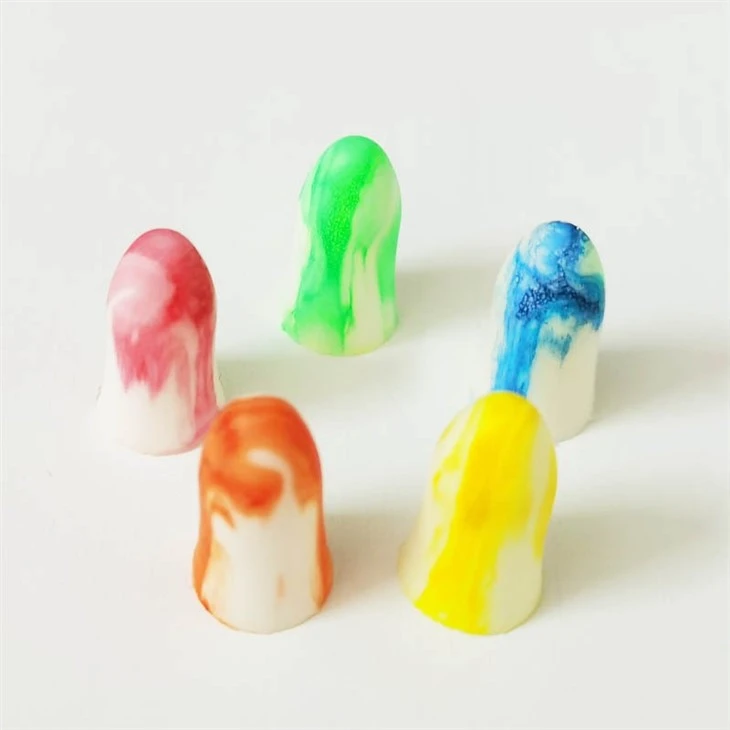 pink and yellow earplugs