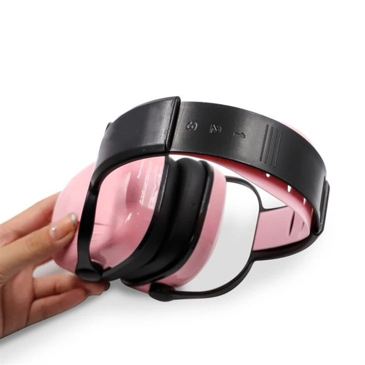 pink shooting headphones